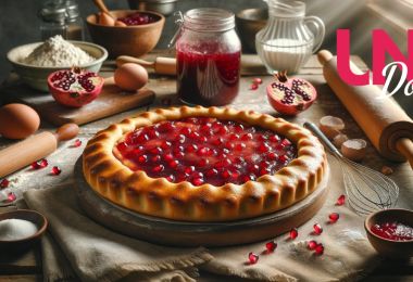 crostata con confettura di melograno