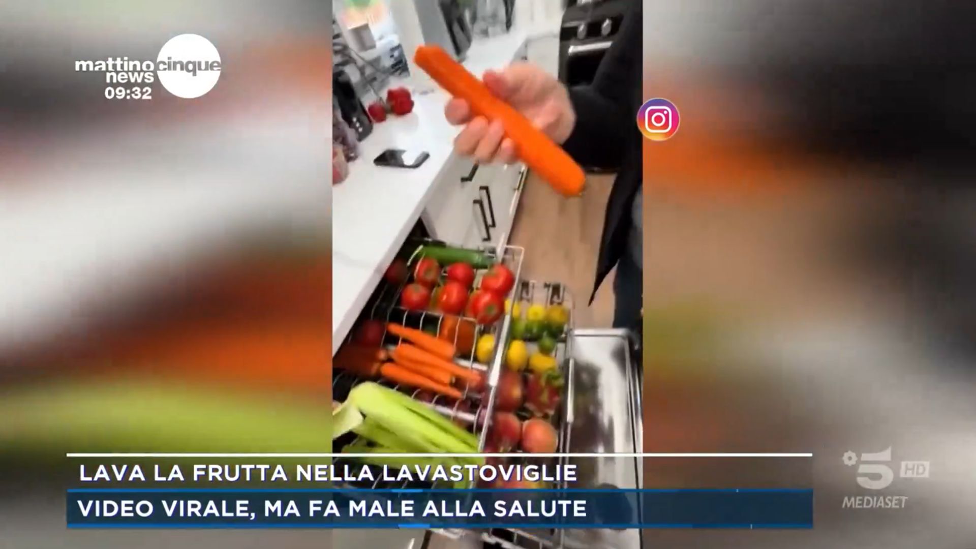 lavare frutta e verdura nella lavastoviglie