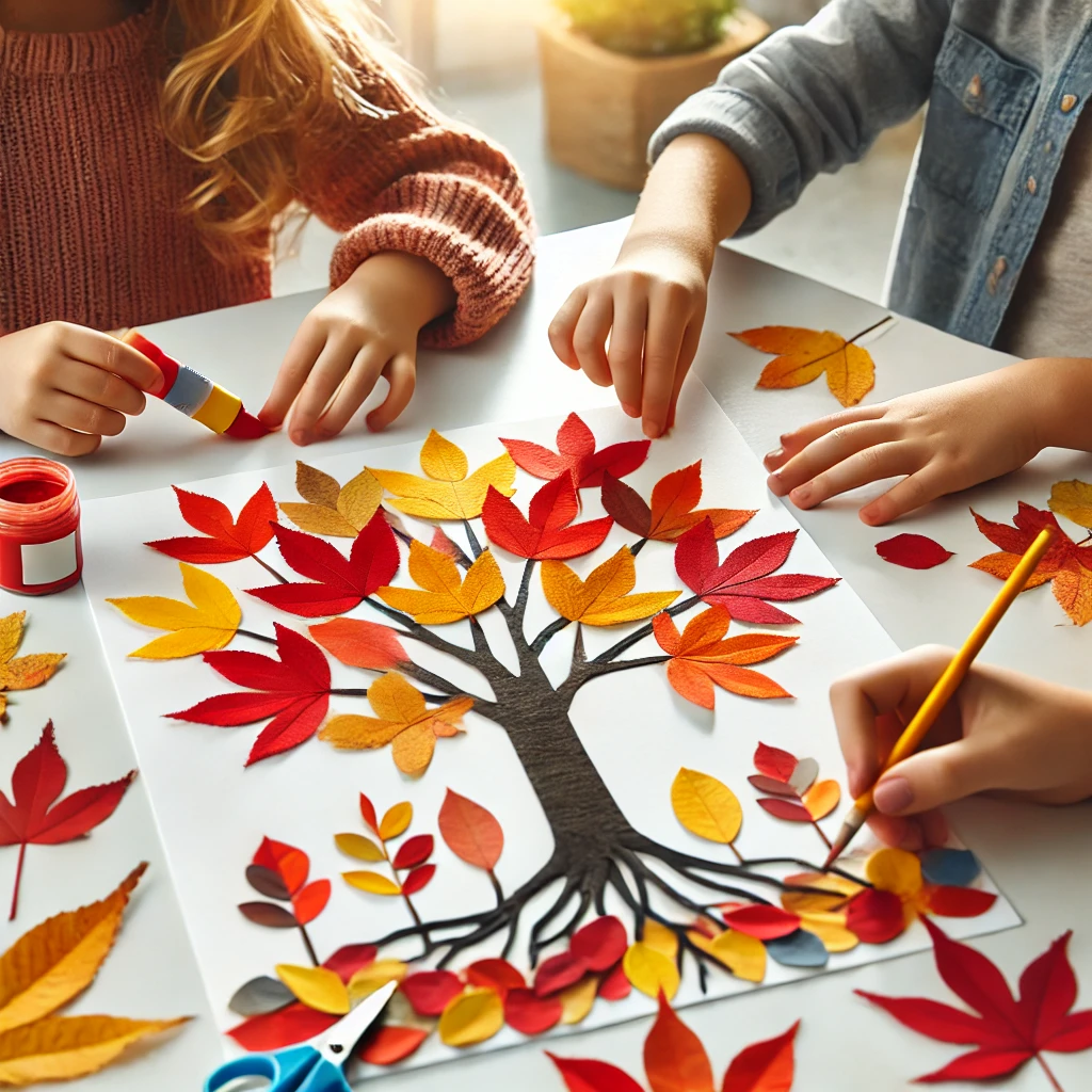 lavoretti per bambini con foglie